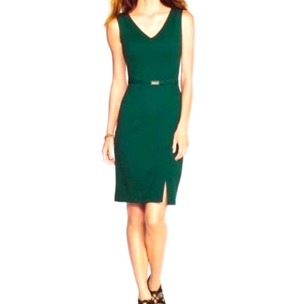 NWT White House Black Market Hunter Green Dress